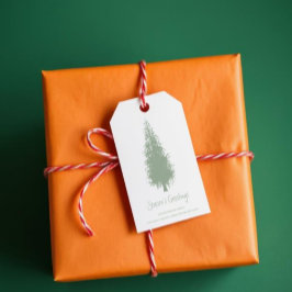 Kerstboom Cadeaulabel