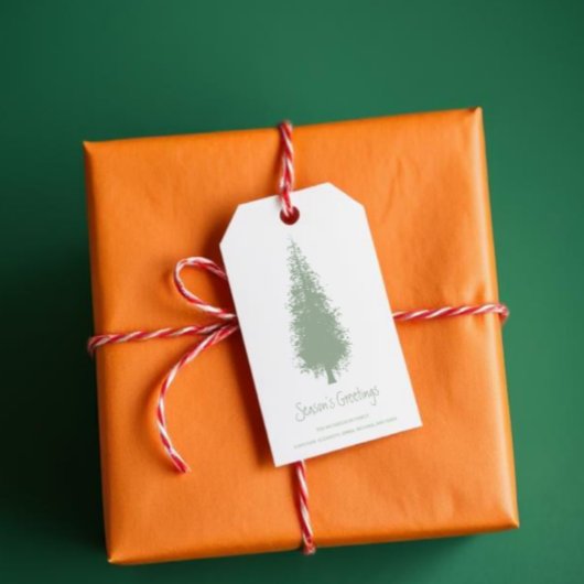 Kerstboom Cadeaulabel