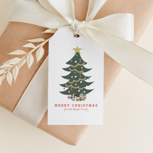 kerstboom cadeaulabel
