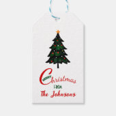 kerstboom cadeaulabel (Voorkant)