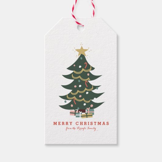 kerstboom cadeaulabel (Voorkant)