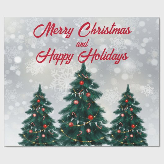 kerstboom cadeaupapier (Vlak)