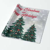 kerstboom cadeaupapier (Uitgerold)