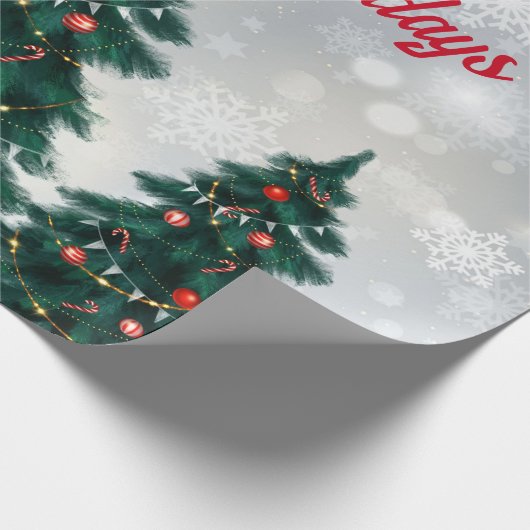 kerstboom cadeaupapier (Hoek)