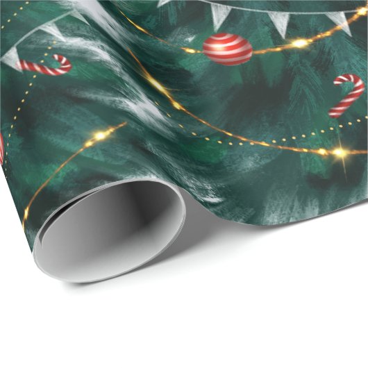 kerstboom cadeaupapier (Rol Hoek)