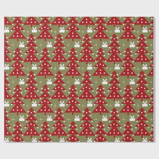 Kerstboom  cadeaupapier (Vlak)