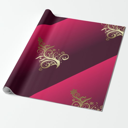 kerstboom cadeaupapier (Uitgerold)