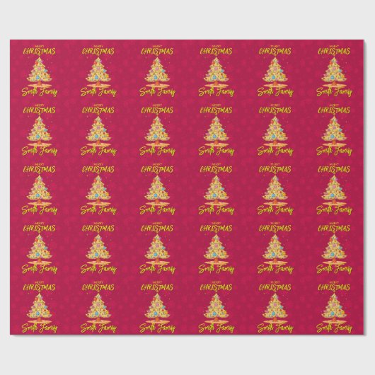 kerstboom cadeaupapier (Vlak)