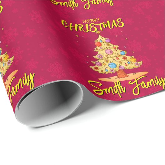 kerstboom cadeaupapier (Rol Hoek)