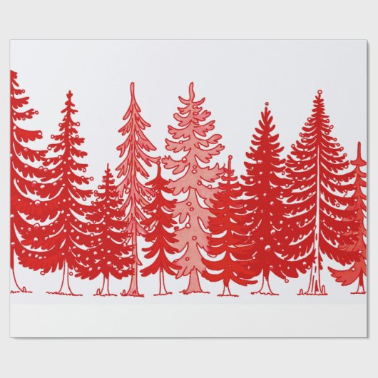 kerstboom cadeaupapier (Vlak)