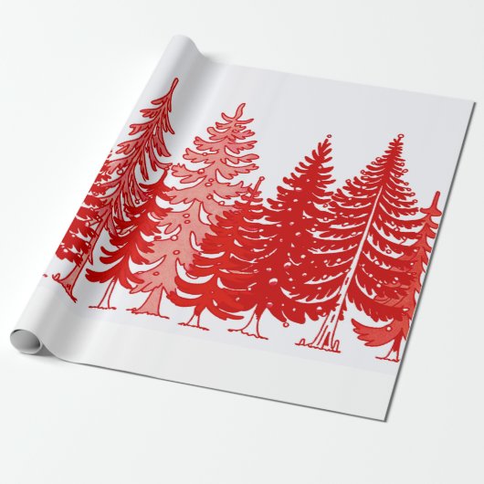 kerstboom cadeaupapier (Uitgerold)