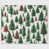 kerstboom cadeaupapier (Vlak)
