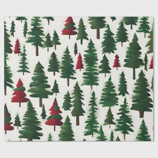 kerstboom cadeaupapier (Vlak)