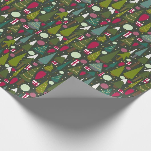 Kerstboom Cadeaupapier (Hoek)