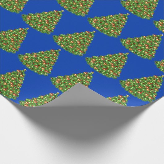 kerstboom cadeaupapier (Hoek)