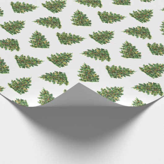 kerstboom cadeaupapier (Hoek)
