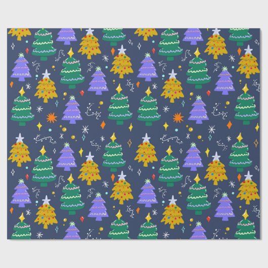 kerstboom cadeaupapier (Vlak)