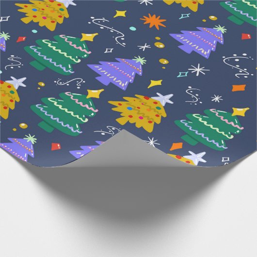 kerstboom cadeaupapier (Hoek)