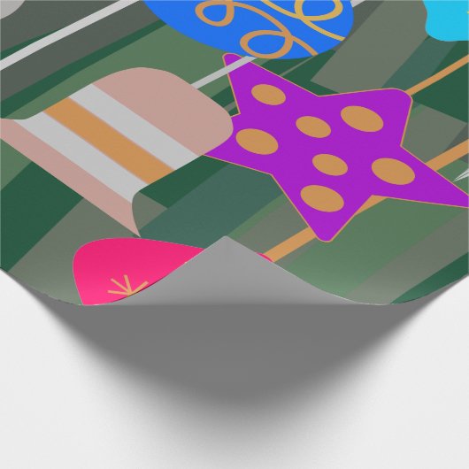 kerstboom cadeaupapier (Hoek)