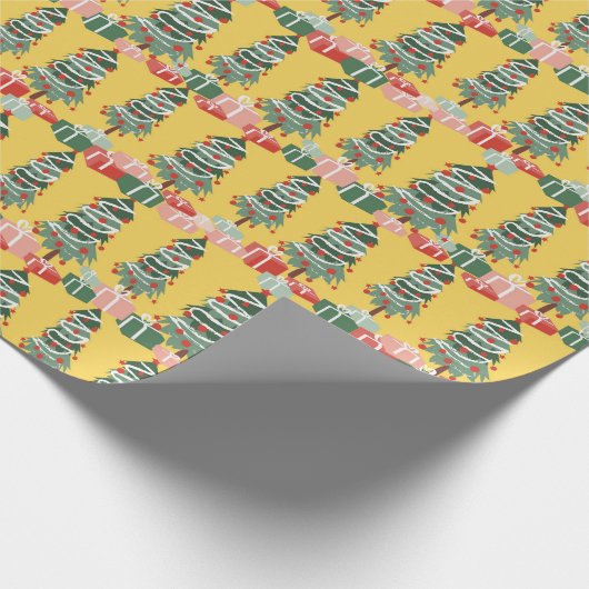 kerstboom cadeaupapier (Hoek)