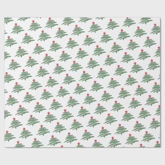 kerstboom cadeaupapier (Vlak)