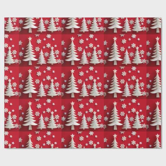 kerstboom cadeaupapier (Vlak)