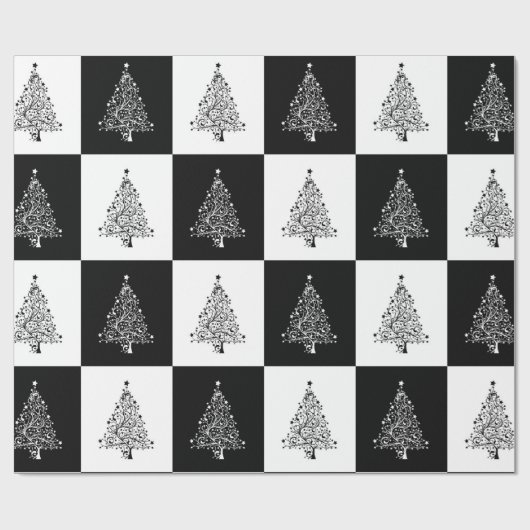 kerstboom cadeaupapier (Vlak)