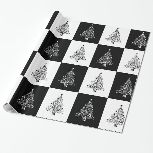 kerstboom cadeaupapier (Uitgerold)