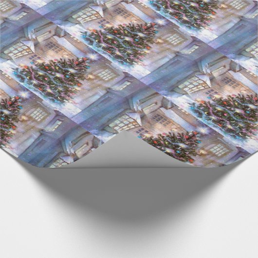 kerstboom cadeaupapier (Hoek)