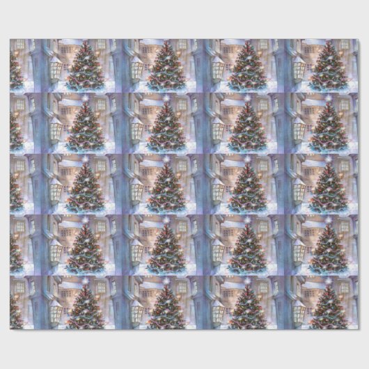 kerstboom  cadeaupapier (Vlak)