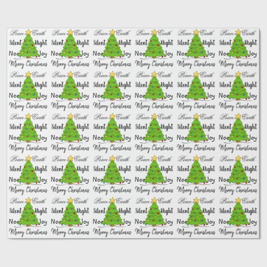 kerstboom cadeaupapier (Vlak)