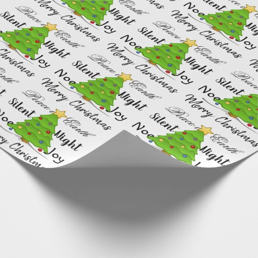 kerstboom cadeaupapier (Hoek)