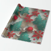 kerstboom cadeaupapier (Uitgerold)