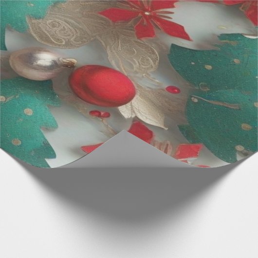 kerstboom cadeaupapier (Hoek)