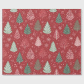 kerstboom cadeaupapier (Vlak)