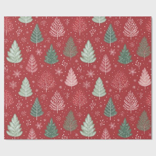 kerstboom cadeaupapier (Vlak)