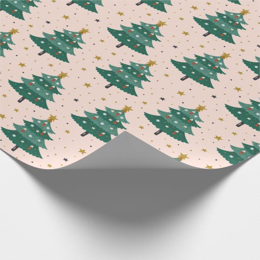 kerstboom cadeaupapier (Hoek)