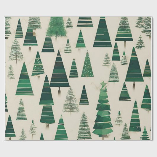 kerstboom cadeaupapier (Vlak)