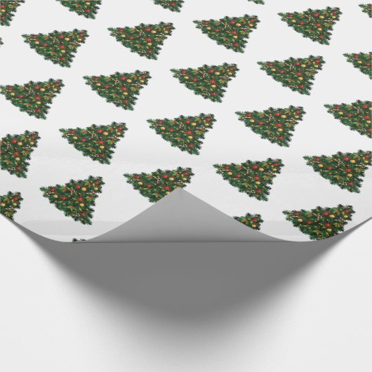 kerstboom cadeaupapier (Hoek)