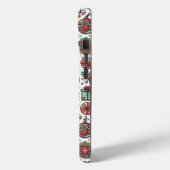 Kerstboom cadeaupatroon iPhone 15 Hoesje (Achterkant / Links)