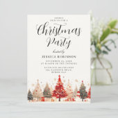 Kerstboom & Cadeaus Alle Evenementen Xmas Party Kaart (Staand voorkant)