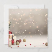 Kerstboom Cadeaus Bokeh Corporate Christmas Kaart (Achterkant)