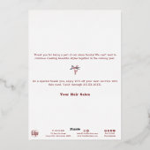 Kerstboom Cadeaus Folie Accents Vakantie Kaart (Achterkant)