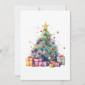 Kerstboom Cadeaus Groene Feest Kaart (Achterkant)