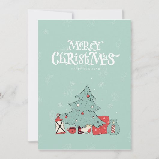 Kerstboom & Cadeaus Kerstkaart - 13x18cm (Voorkant)