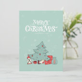 Kerstboom & Cadeaus Kerstkaart - 13x18cm (Staand voorkant)