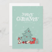 Kerstboom & cadeaus kerstkaart - 5x7 (Voorkant / Achterkant)