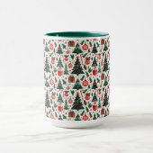Kerstboom, cadeaus, snoepstok mok (Midden)
