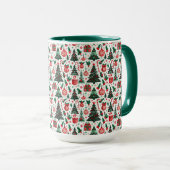 Kerstboom, cadeaus, snoepstok mok (Voorkant rechts)