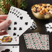 Kerstboom, cadeaus, snoepstok pokerkaarten (Insitu)